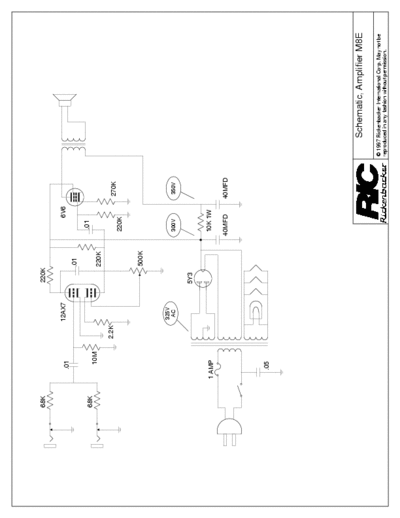 Rickenbacker M8E Schematic  Amplifier (